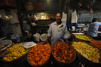 Mumbai: Blumenhändler
