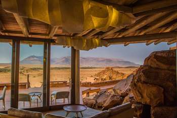 Sorris Sorris Lodge: Verglaste Lounge