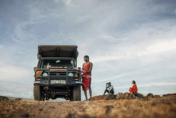 Lewa Safari Camp: Guide und Geländefahrzeug