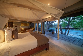 Mkulumadzi Lodge: Offenes Zelt