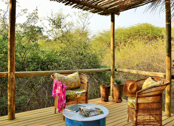 Chobe Bakwena Lodge Chobe Bakwena Lodge: Treetop Chalet - Privater Balkon