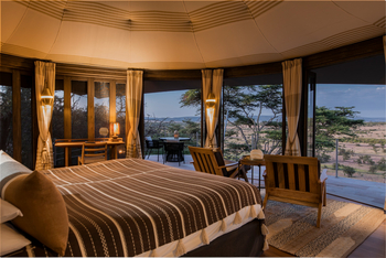 Hemingways Ol Seki Mara: Schlafzimmer mit Ausblick