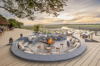 Kafunta River Lodge: Feuerrondell