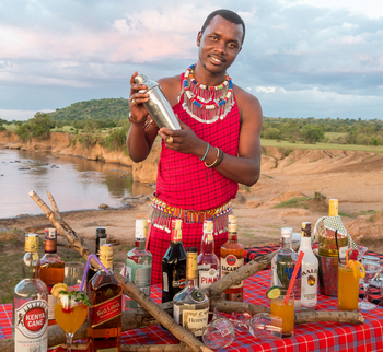 Losokwan Luxury Tented Camp: Sundowner im Freien