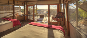 Meno A Kwena Camp Meno A Kwena Camp: Gästezelt mit zwei Doppelbetten