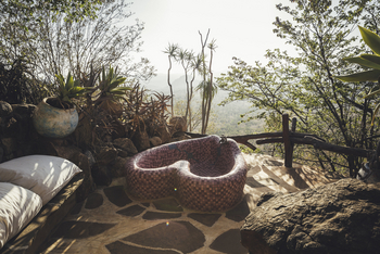 Ol Malo Lodge: Herzförmige Wanne