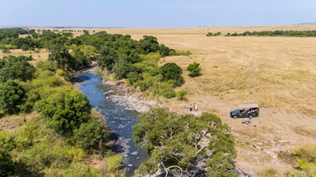 Mara Toto Tree Camp: Luftbild vom Ntiakitiak River