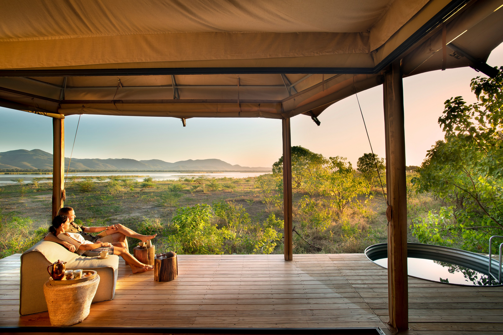 Nyamatusi Camp Nyamatusi Camp: Terasse Zelt Überblick