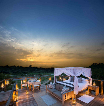 Lion Sands Tinyeleti Treehouse: Baumhaus am Abend