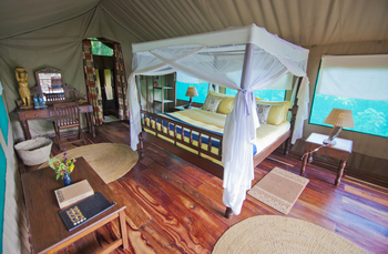 Mbali Mbali Gombe Lodge: Gästezelt Weitwinkel