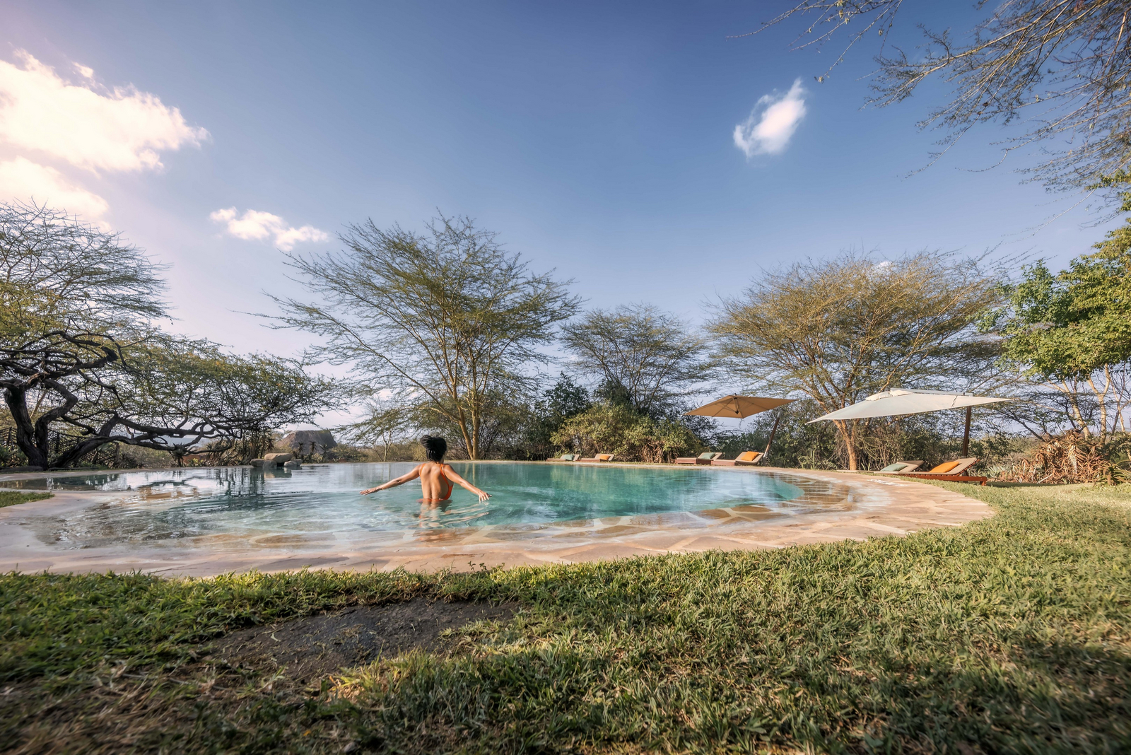 Lewa Safari Camp Lewa Safari Camp: Gast im Pool