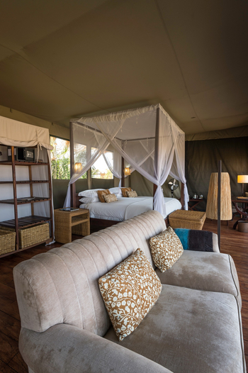 Shumba Camp Shumba Camp: Doppelbett und private Lounge