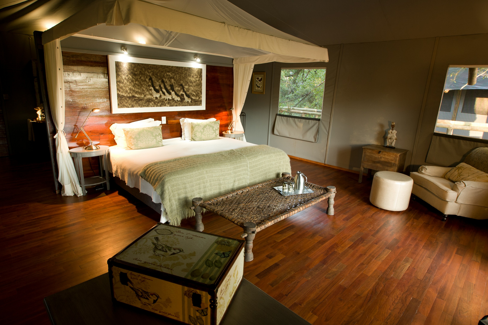 Chitabe Lediba Chitabe Lediba: Blick auf das Doppelbett