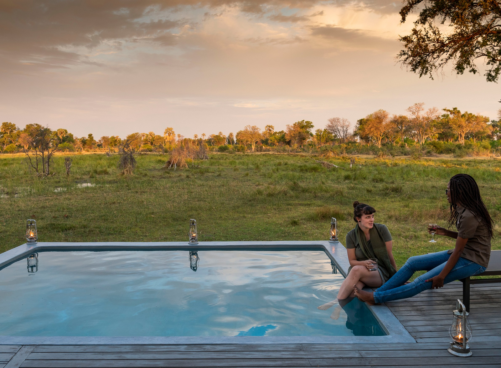 Gomoti Private Camp Gomoti Private Camp: Am Pool