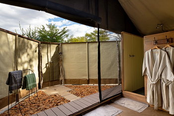 Ingwe Pan Camp: Außendusche