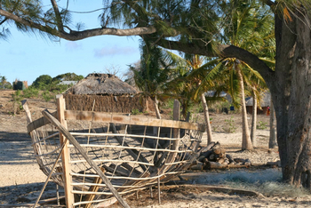 Nuarro Lodge: Bau einer Dhow