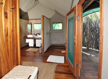 Ongava Tented Camp: Blick ins Bad