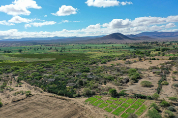 Tindiga Tented Camp: Landschaft von oben