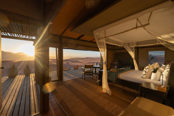 Wolwedans Desert Lodge: Erste Morgensonne