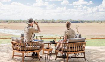 Kafunta River Lodge: Terrasse
