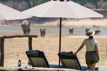 Shawa Luangwa Camp: Sonnenschirm