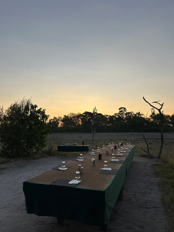 Kwapa Camp: Dinner Table