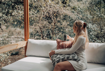 Wayo Manyara Green Camp: Kaffee auf der Veranda