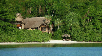 Fundu Lagoon: Blick auf eine Beachfront Suite