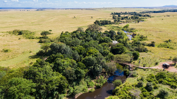 Mara Plains Camp: Lage an einem kleinen Wasserlauf