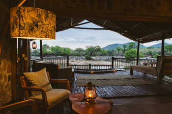 Ruaha River Lodge: Blick aus dem Gästezimmer