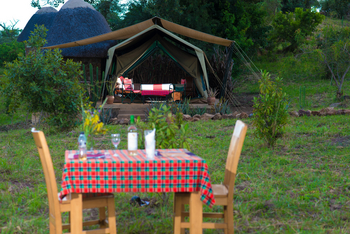 Kidepo Savannah Lodge: Safarizelt Private Dinner