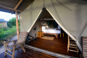 Mogogelo Camp Mogogelo Camp: Gästezelt - Innenansicht