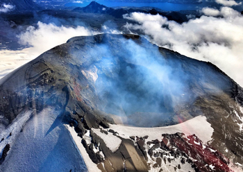 andBeyond Vira Vira Lodge: Luftbild des Villarrica-Gipfels