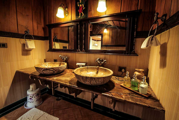 Syna Tiger Resort: Kerala - Doppelwaschtisch