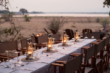 Chikwenya Camp Chikwenya Camp: Candle light dinner