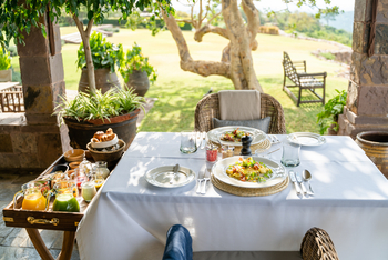 Singita Grumeti Küche: Frühstück im Garten