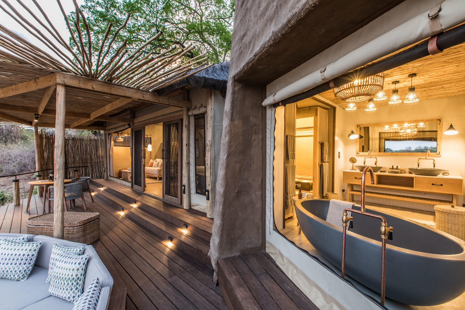 Puku Ridge Camp Puku Ridge Camp: Bad und Terrasse