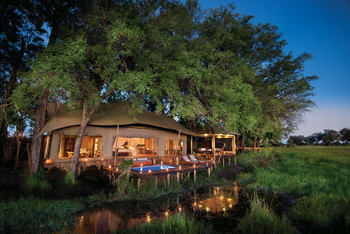 Duba Plains Camp: Gästezelt mit Laternen