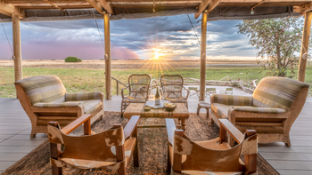 King Lewanika Lodge: Sitzmöglichkeiten in der Lounge