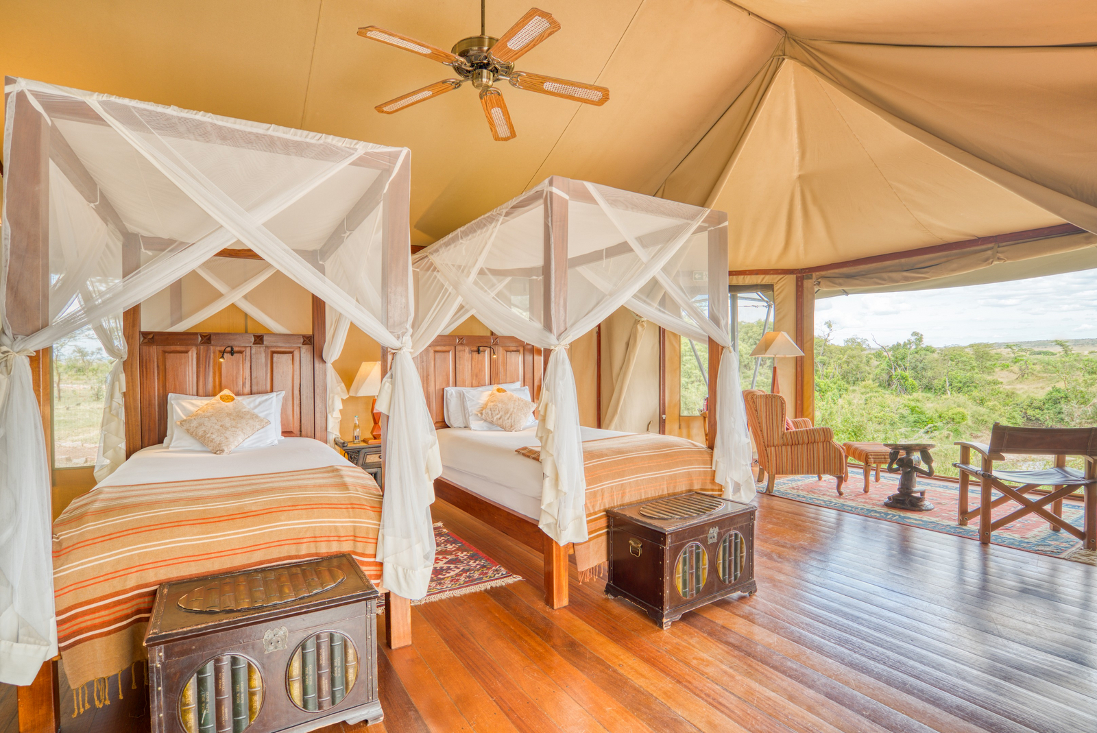 Olare Mara Kempinski Olare Mara Kempinski: Einzelbetten seitlich