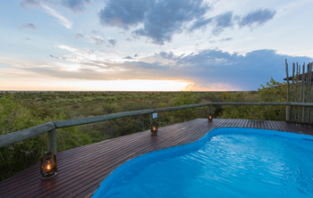 Tau Pan Camp Tau Pan Camp: Pool mit Blick