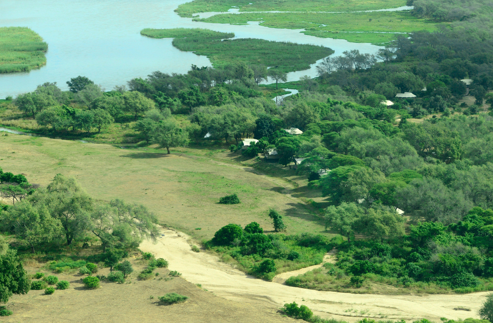 Anabezi Luxury Tented Camp: Luftbild Anabezi Luxury Tented Camp: Luftbild
