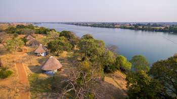Mukambi Safari Lodge: Gästeunterkünfte von oben