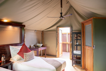 Pom Pom Camp: Blick zum Bad