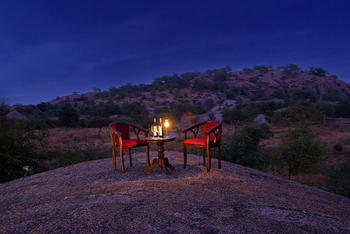 Jawai Leopard Safari Lodge: Wein auf einem Felsen