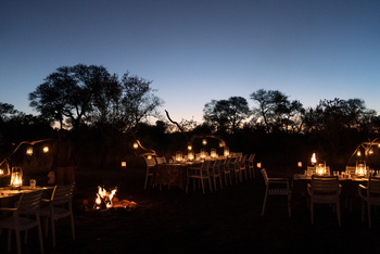 Thornybush Game Lodge: Lagerfeuer
