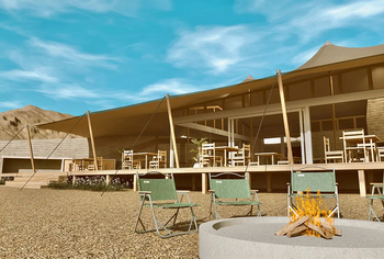 Hoanib Elephant Camp: Architektenskizze - Feuerplatz