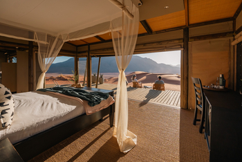 Wolwedans Desert Lodge: Privates Deck vor dem Schlafzimmer