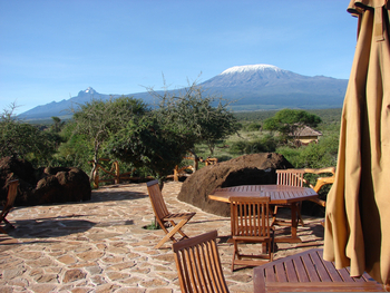 Elerai Camp: Ausblick von der Terasse