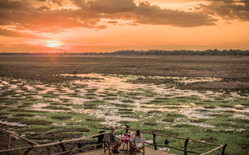 Kafunta River Lodge: Sonnenuntergang